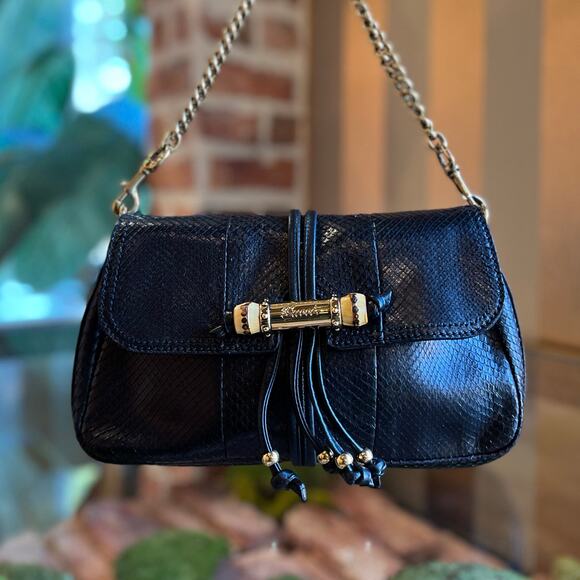 GUCCI Croisette Python Skin Evening Bag - Picture 1 of 10